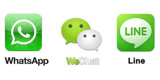 中日美大PK：Line、WhatsApp、WeChat誰更厲害？